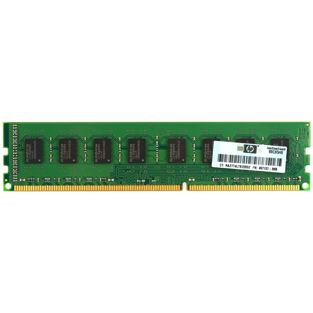 497157-B88 HP MEMORY 2GB 2RX8 PC3 10600U DIMM DDR3